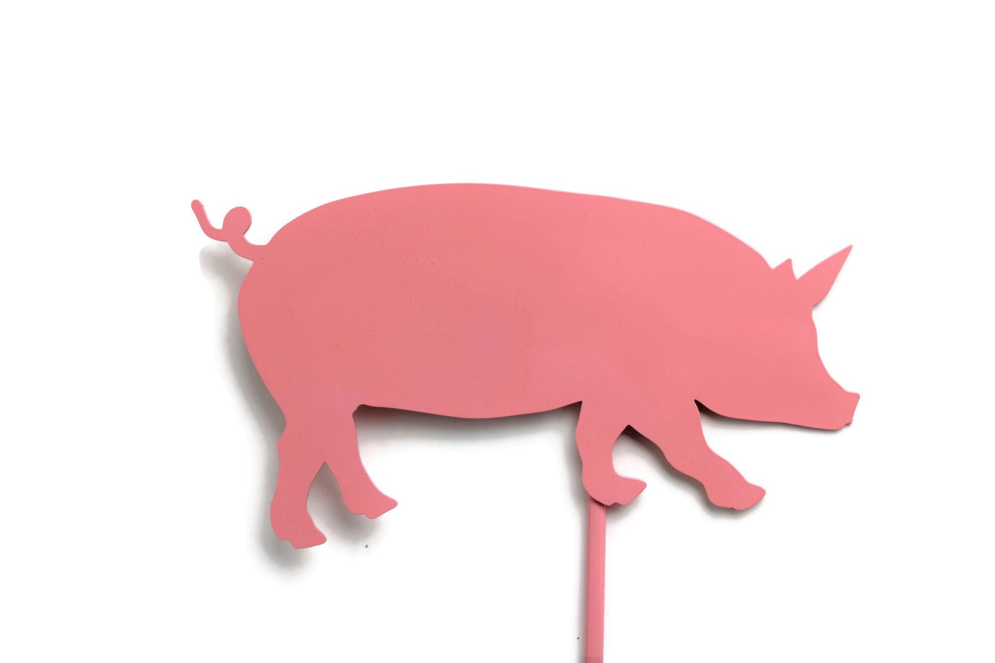 Metal Pig Garden Stake, Pig Garden Art, Hog Farm, Pig Yard Stake, Swine Garden Stake, pig