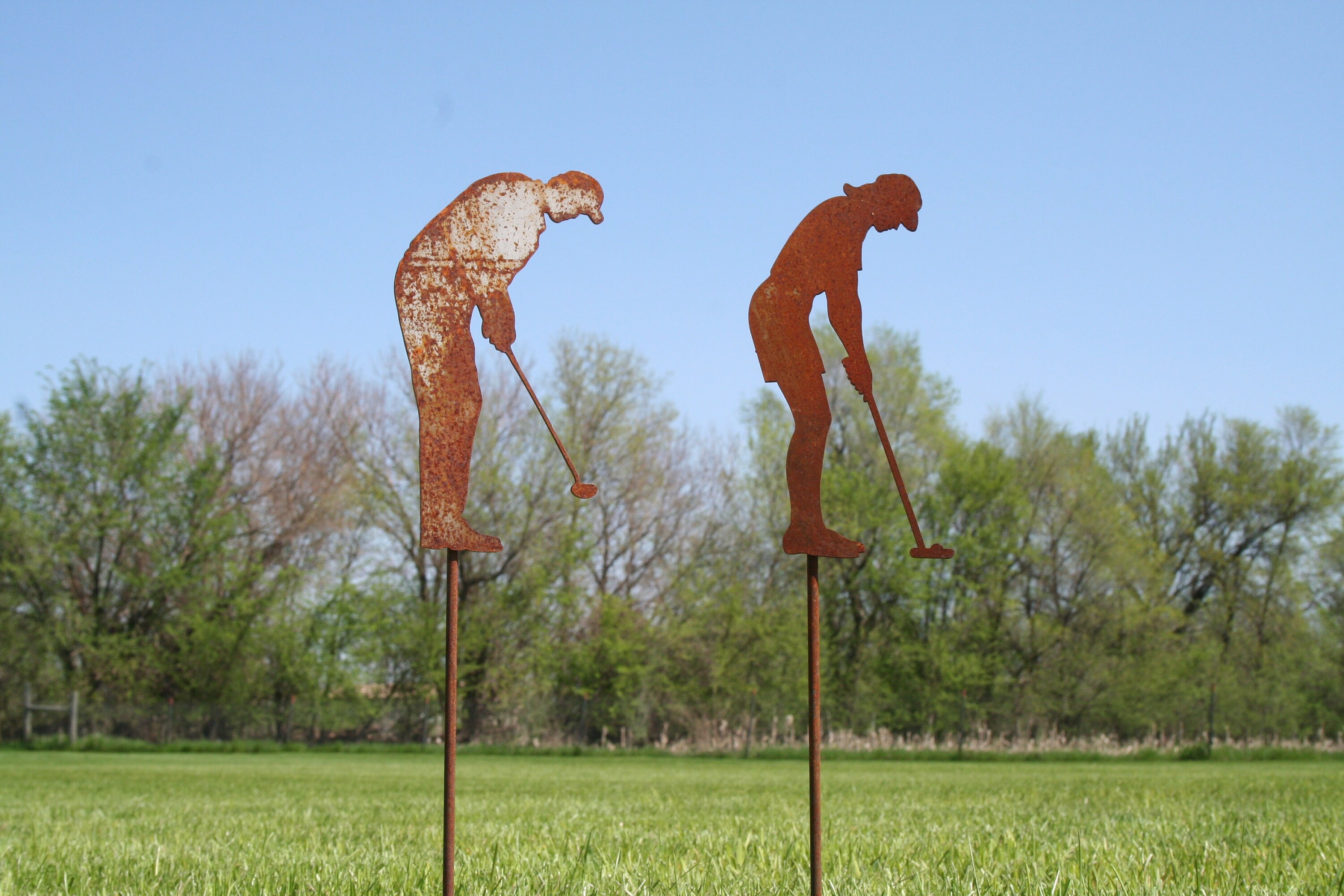Metal Female Golfer Yard Stake Golf Garden Art Golf Course Landscape Art Golf Decor Golfer Gift Mother S Day Golf Gift Golf Tournament