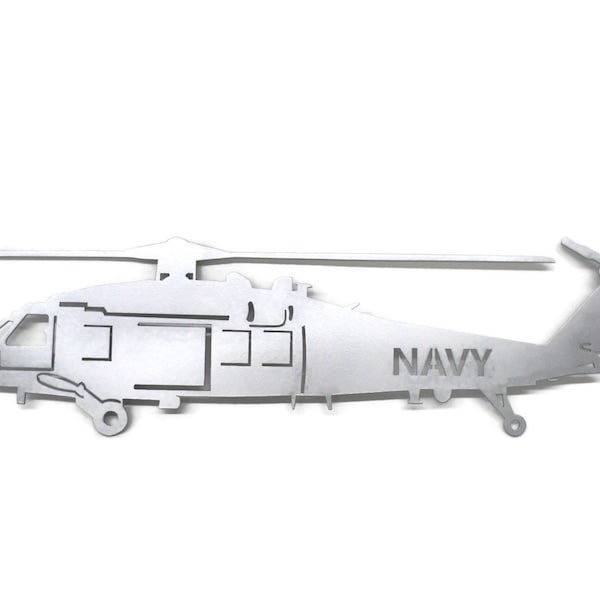 US Navy SH-60 or MH-60S Sikorsky Seahawk Helicopter Metal Wall Art 18 to 30 Inches Wide - Officially Licensed Seller