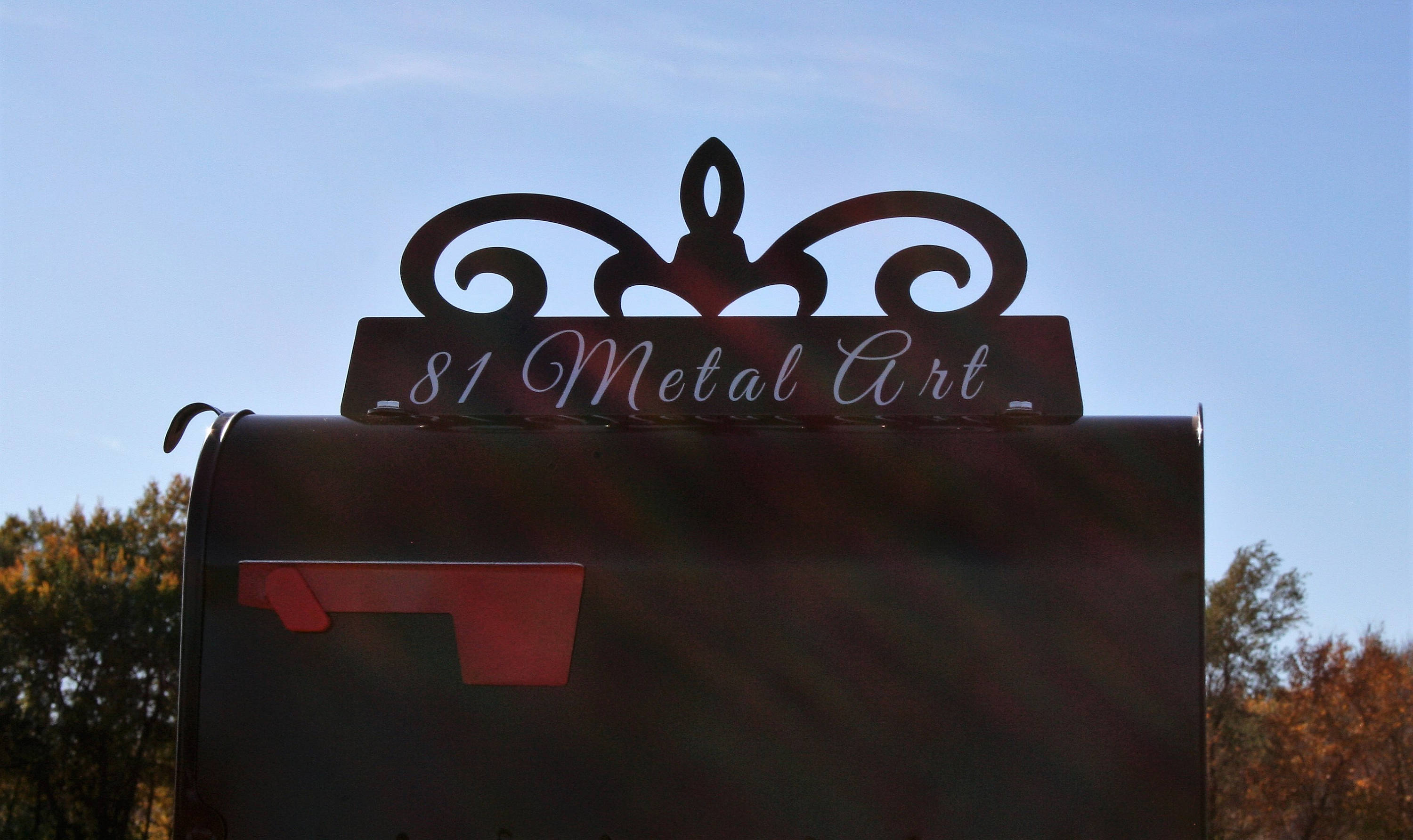 Customized Metal Mailbox Topper, Metal House Number, Mailbox Address