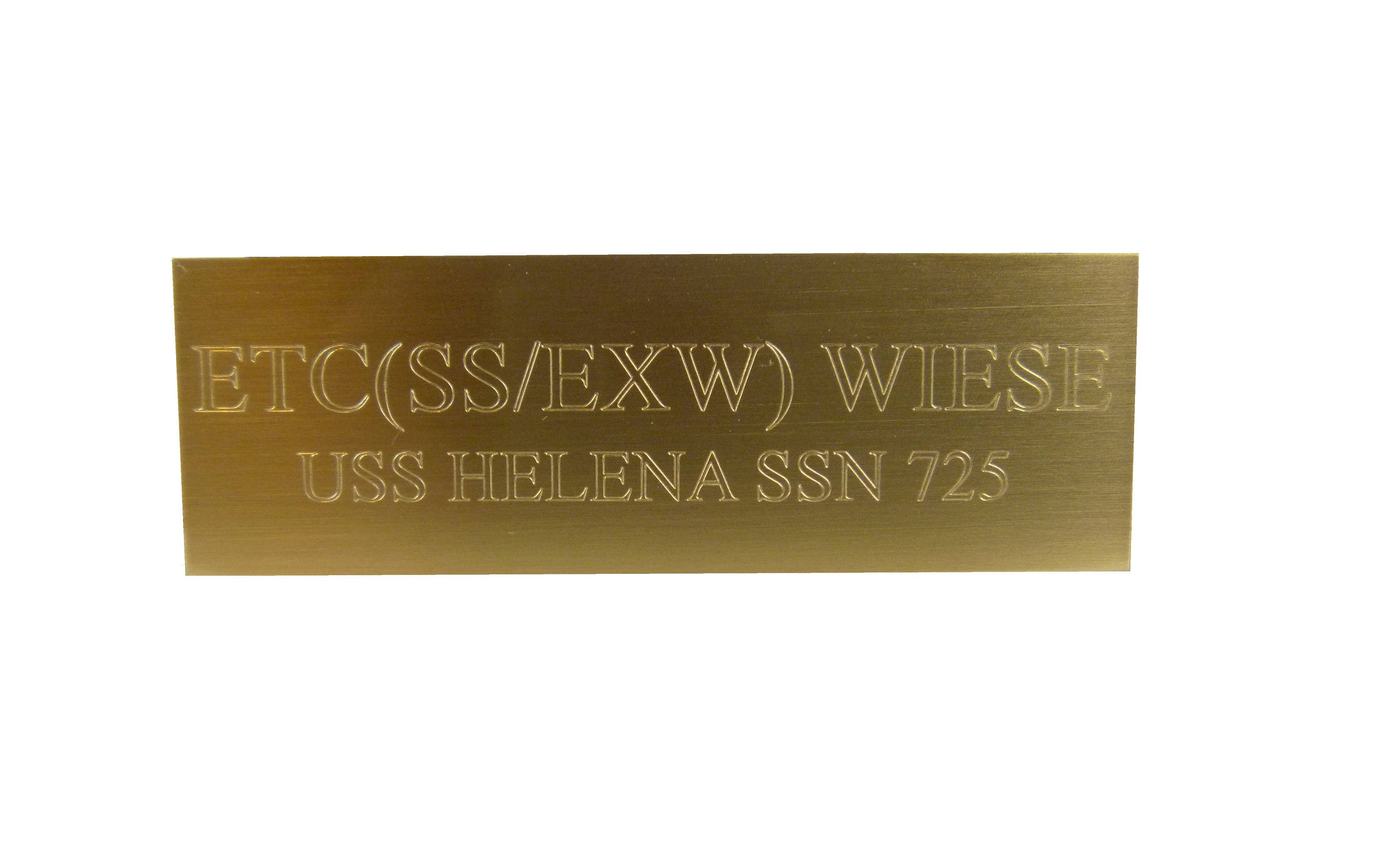 Brass Plaque ADDON Item, Trophy Plaque, 1x3 Brass Plate, Engraved