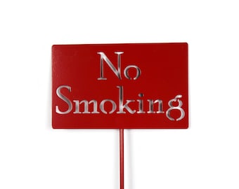 No Smoking Metal Stake Sign 20 to 48 Inches Tall