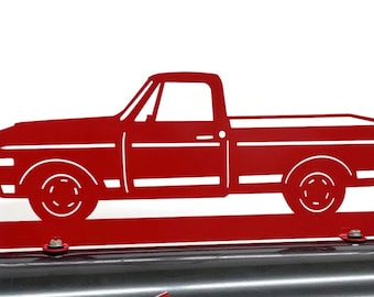 Vintage Chevy Pickup Metal Mailbox Topper 17 Inches Wide - Does Not Include a Mailbox