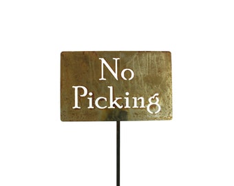 No Picking Metal Yard Stake 20 to 48 Inches Tall