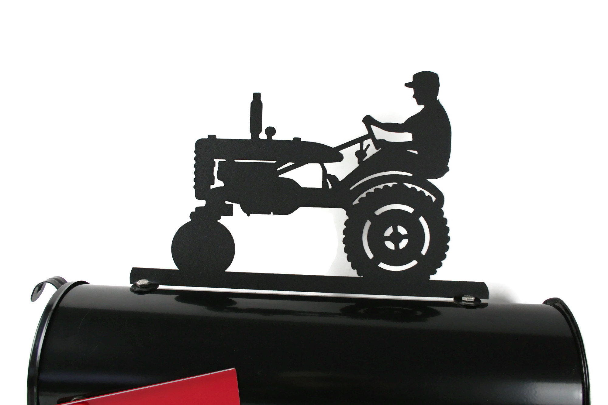 Case IH Rural Style Mailbox with Topper Tractor Red 