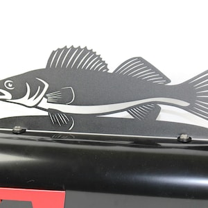 Walleye Fish Metal Mailbox Topper 6.5 Inches Tall - Does Not Include a Mailbox