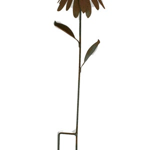 Metal Coneflower Stake 30 Inches Tall Rustic Rudbeckia image 2