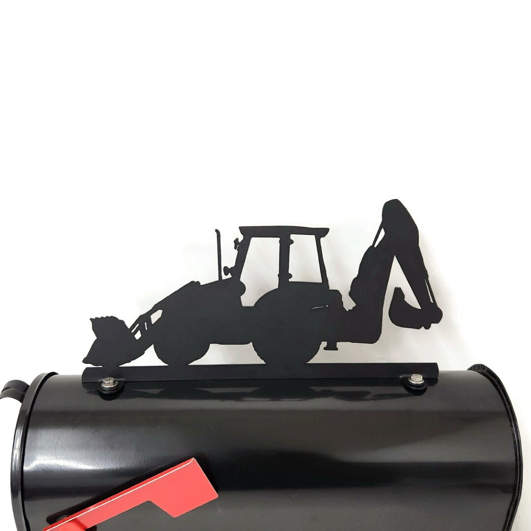 Backhoe Digger Loader Metal Mailbox Topper 7.5 Inches Tall Does Not Include a Mailbox Etsy