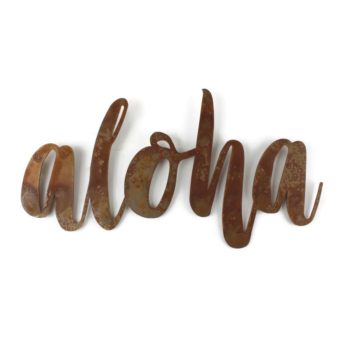 Aloha Script Aloha Metal Sign Metal Word Art Steel Word - Etsy