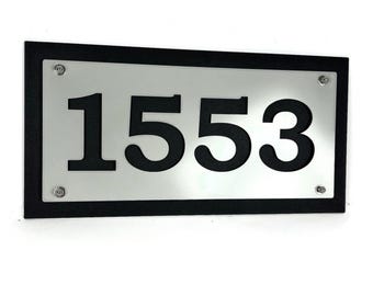 Metal House Address Number Plaque Sign 8x12" up to 10x20" Bookman