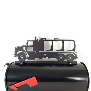 Pump Truck Metal Mailbox Topper 7 Inches Tall - Does Not Include a Mailbox