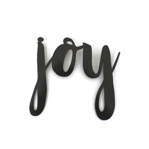 joy Metal Script Word Sign 6 to 9 Inches Wide