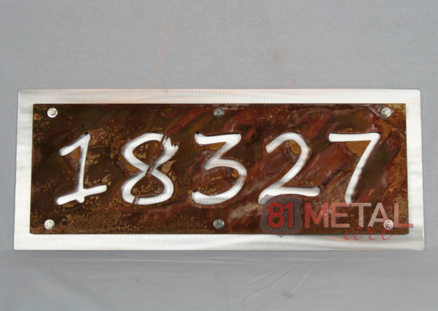 Rustic Address Number Plaque House Number Sign Rustic Address Sign 