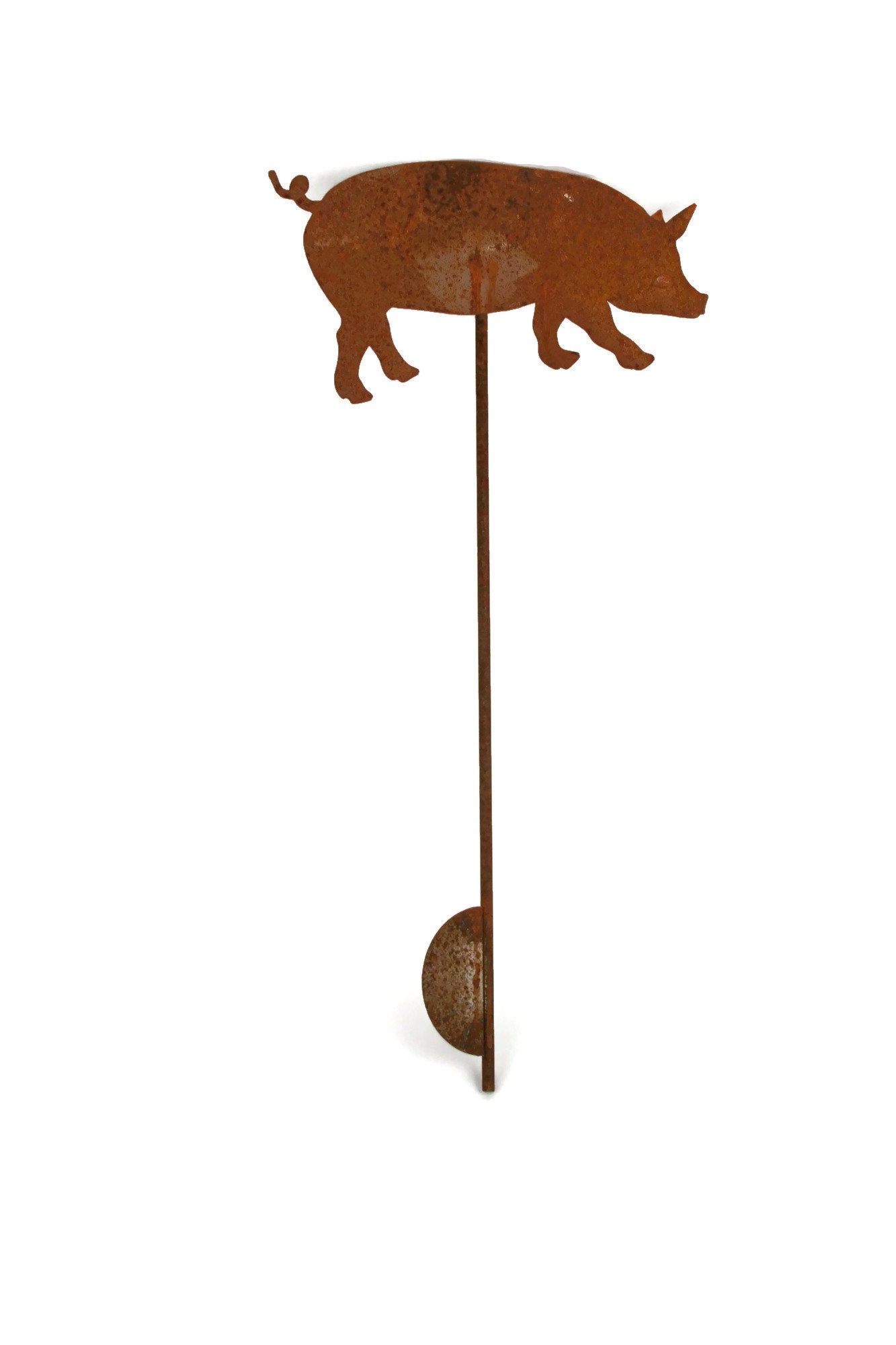 Metal Pig Garden Stake, Pig Garden Art, Hog Farm, Pig Yard Stake, Swine Garden Stake, pig