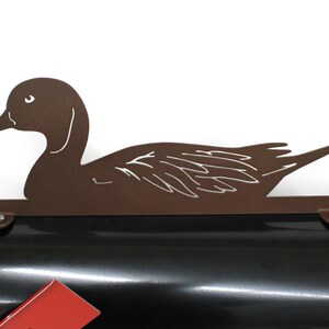 Mallard Duck Metal Mailbox Topper 5.25 Inches Tall - Does Not Include a Mailbox Matte Dark Brown