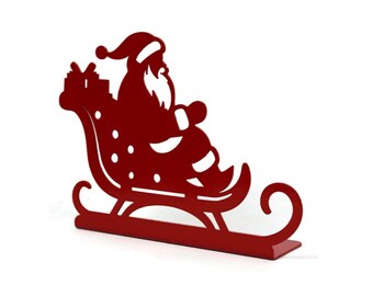 Metal Santa's Sleigh Stand 6.75” Tall