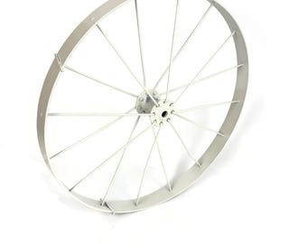 Metal Farm Equipment Wheels Restored Antique 16 Inches Diameter