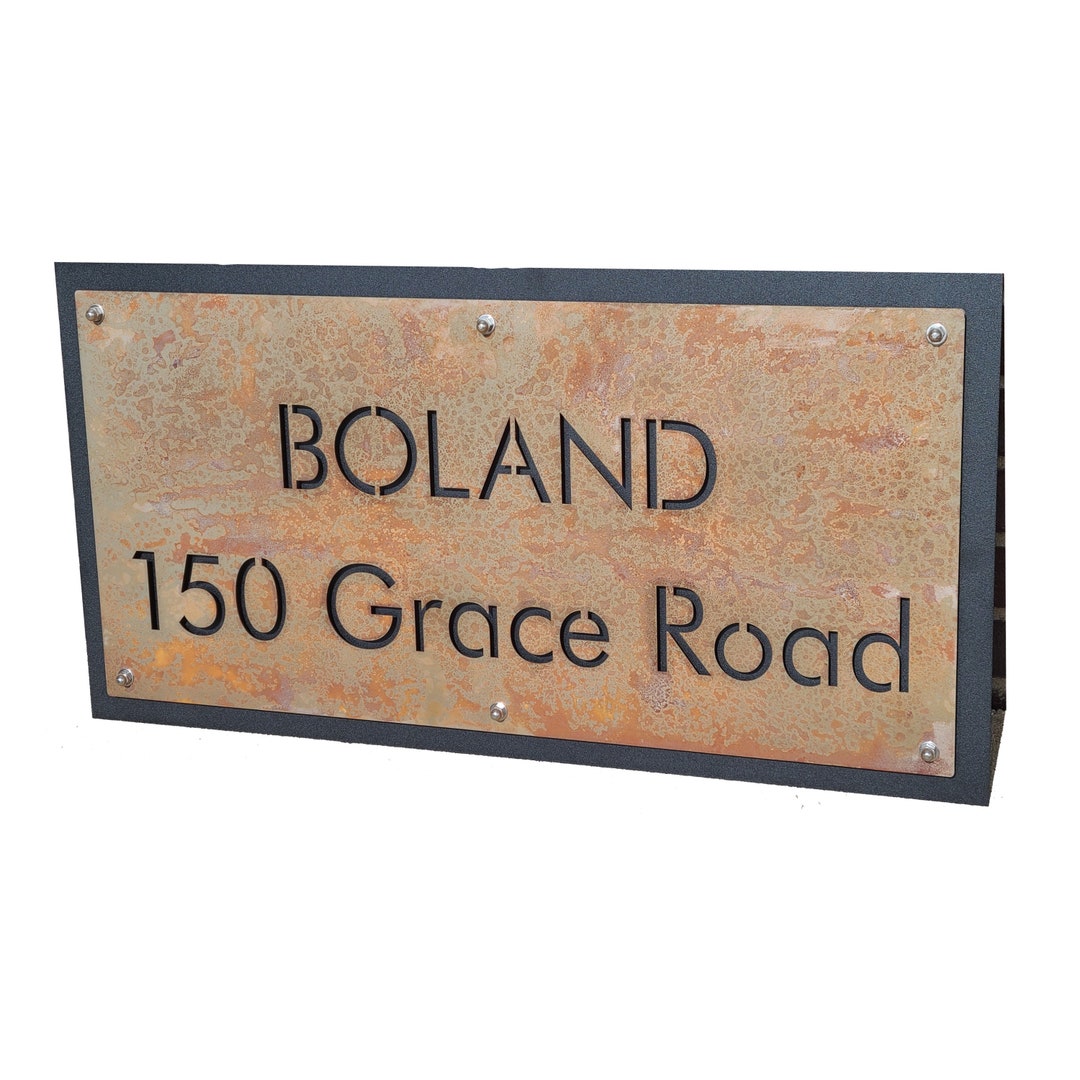 Metal Street Address or Name Sign Layered Design XXL 16x32 or 20x25 ...