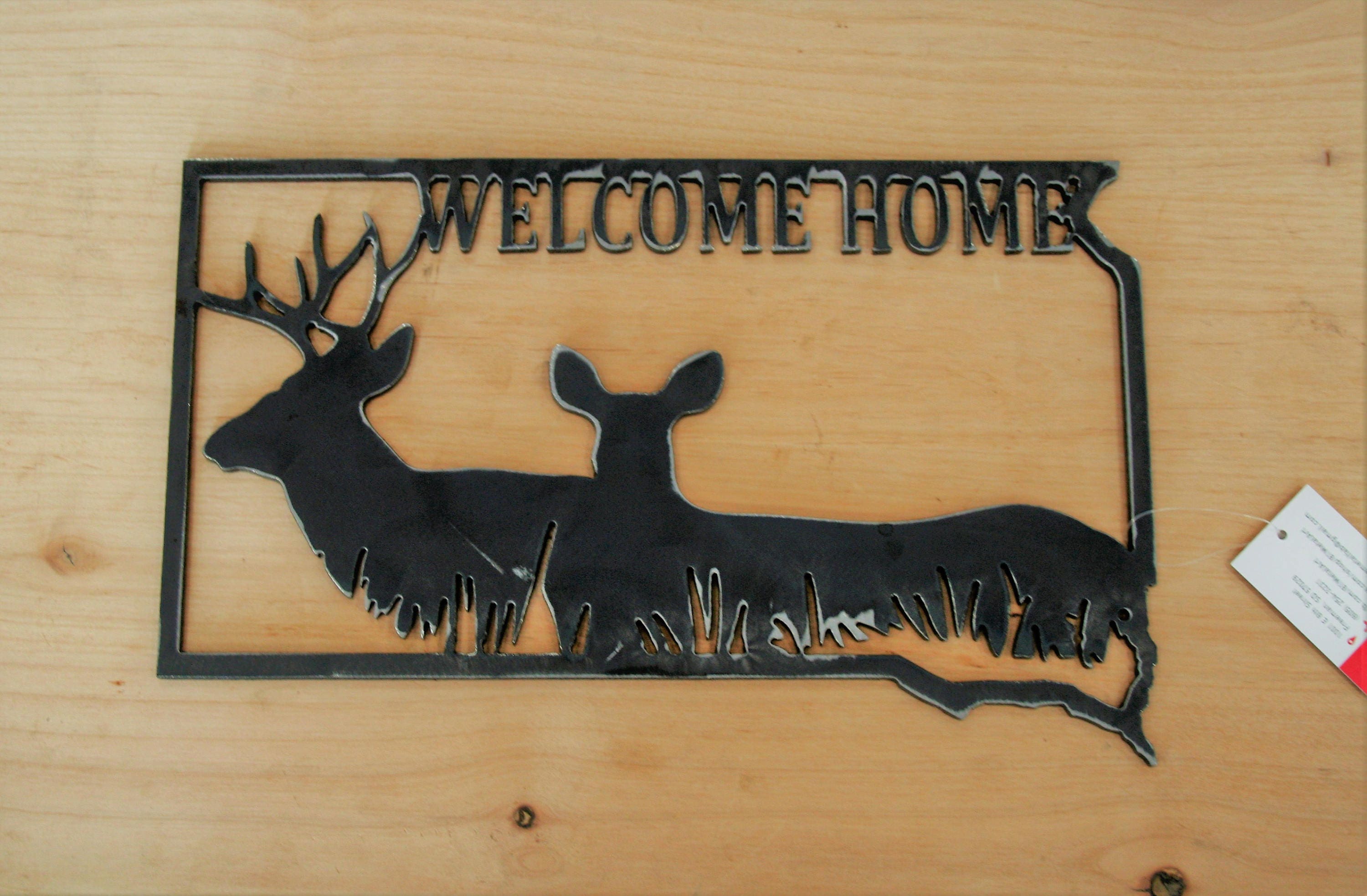 Metal South Dakota Deer Sign, Cabin Sign, Deer Hunting