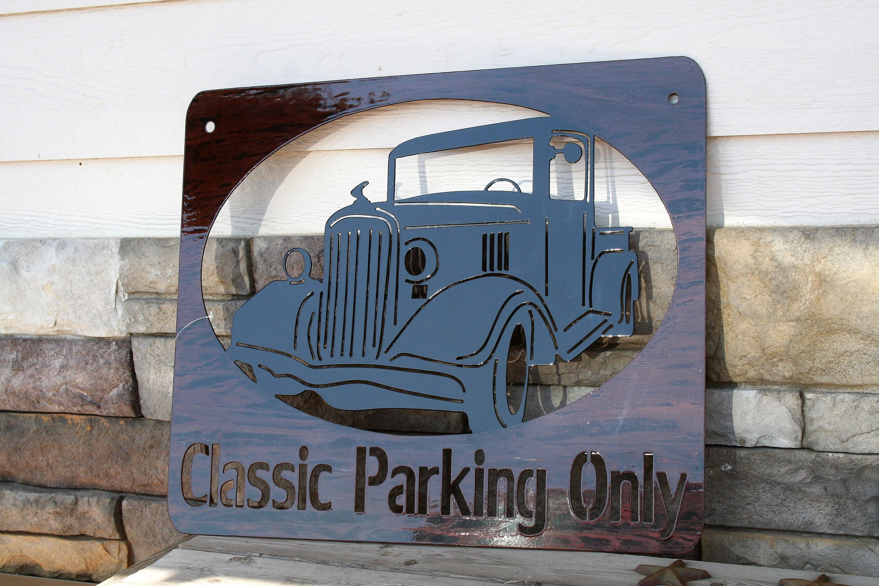 Classic Parking Only, classic car sign, 1930 Ford, vintage car