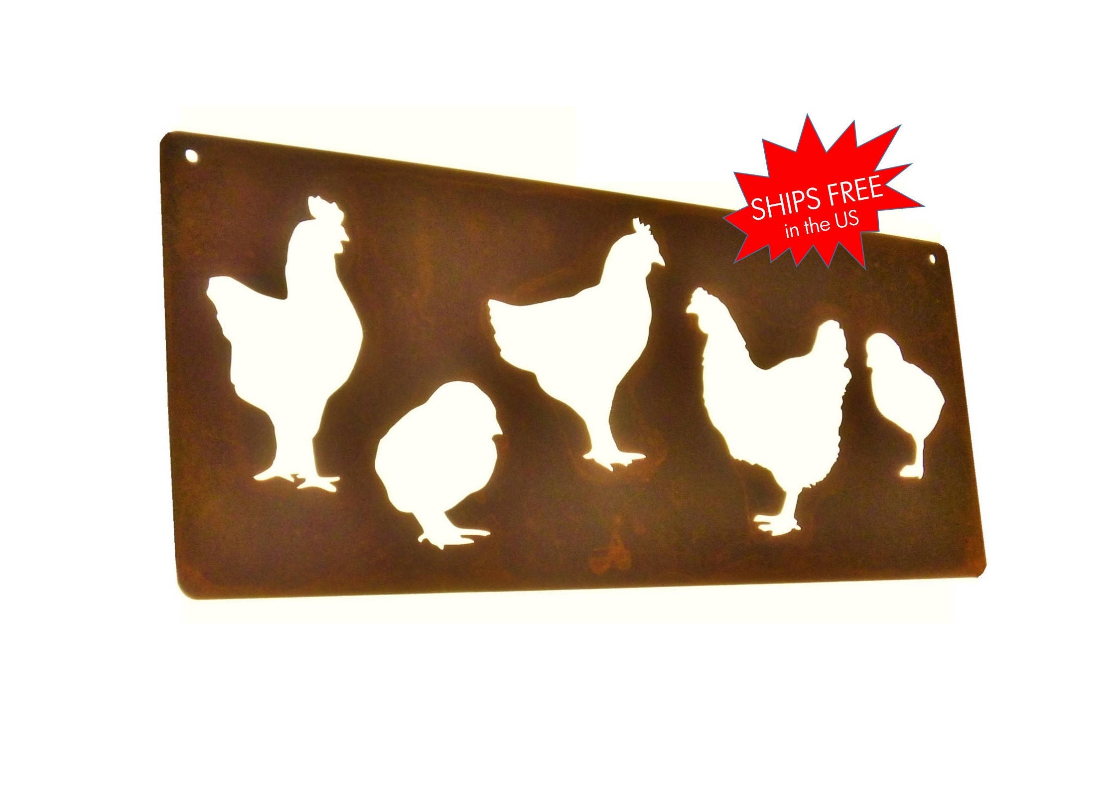 Rustic Metal Chicken Coop Sign Chicken House Sign Urban Chicken