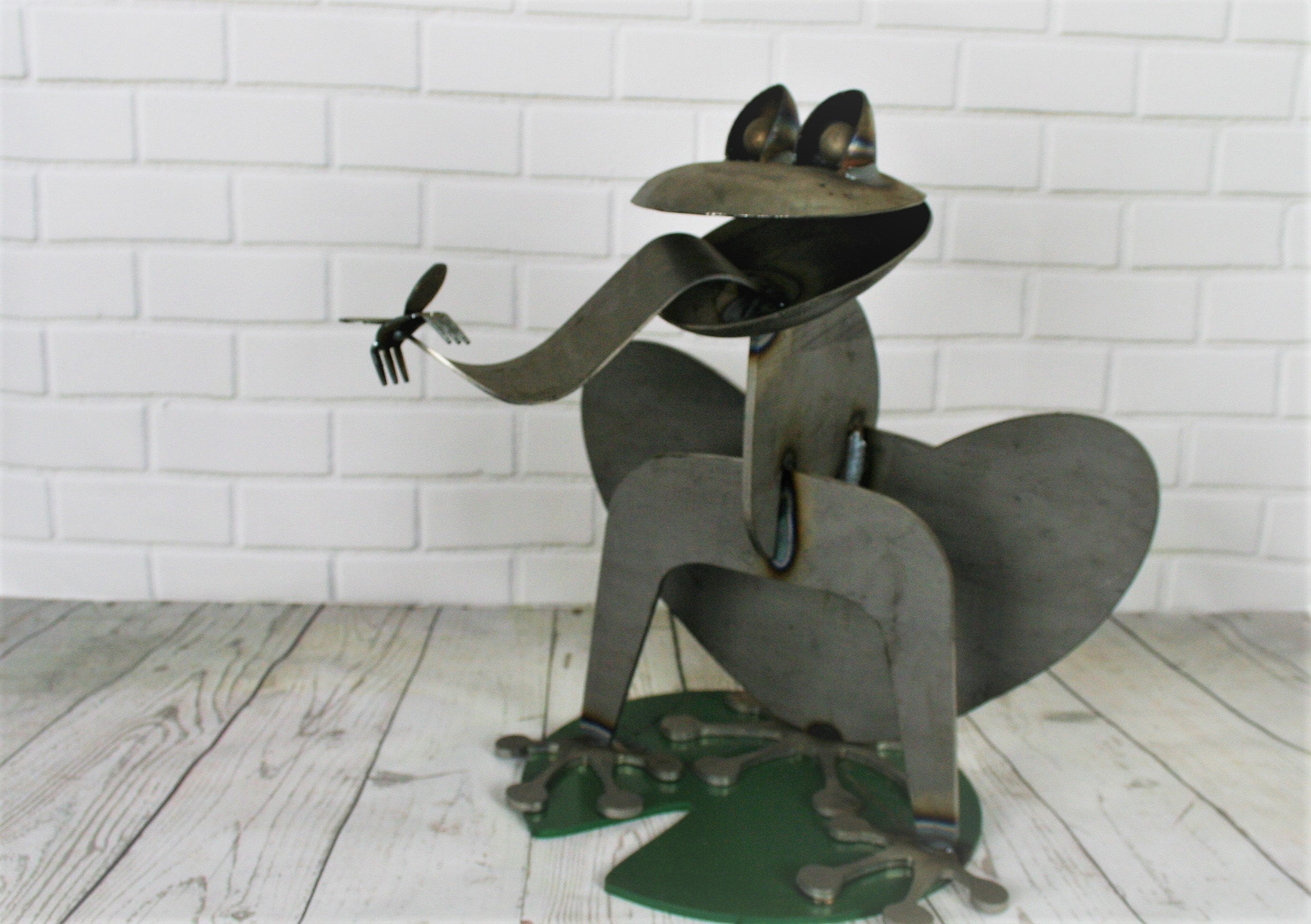 Giant Metal Frog, frog collector, metal garden frog, outdoor frog