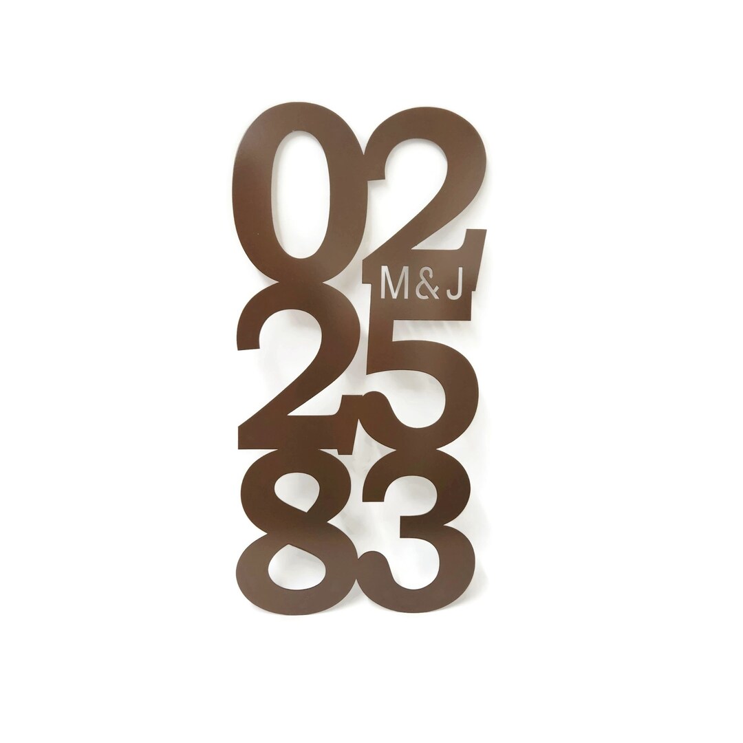 Customized Metal Anniversary Wedding or Special Date Sign 22 Inches