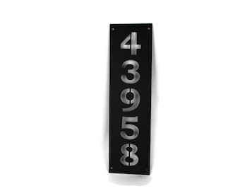 Vertical Metal House Number Sign Traditional Style 18 to 28 Inches Tall