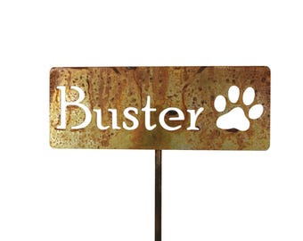 Classic Metal Garden Markers Memorial Pet Sign for Dogs 19 Inches Tall