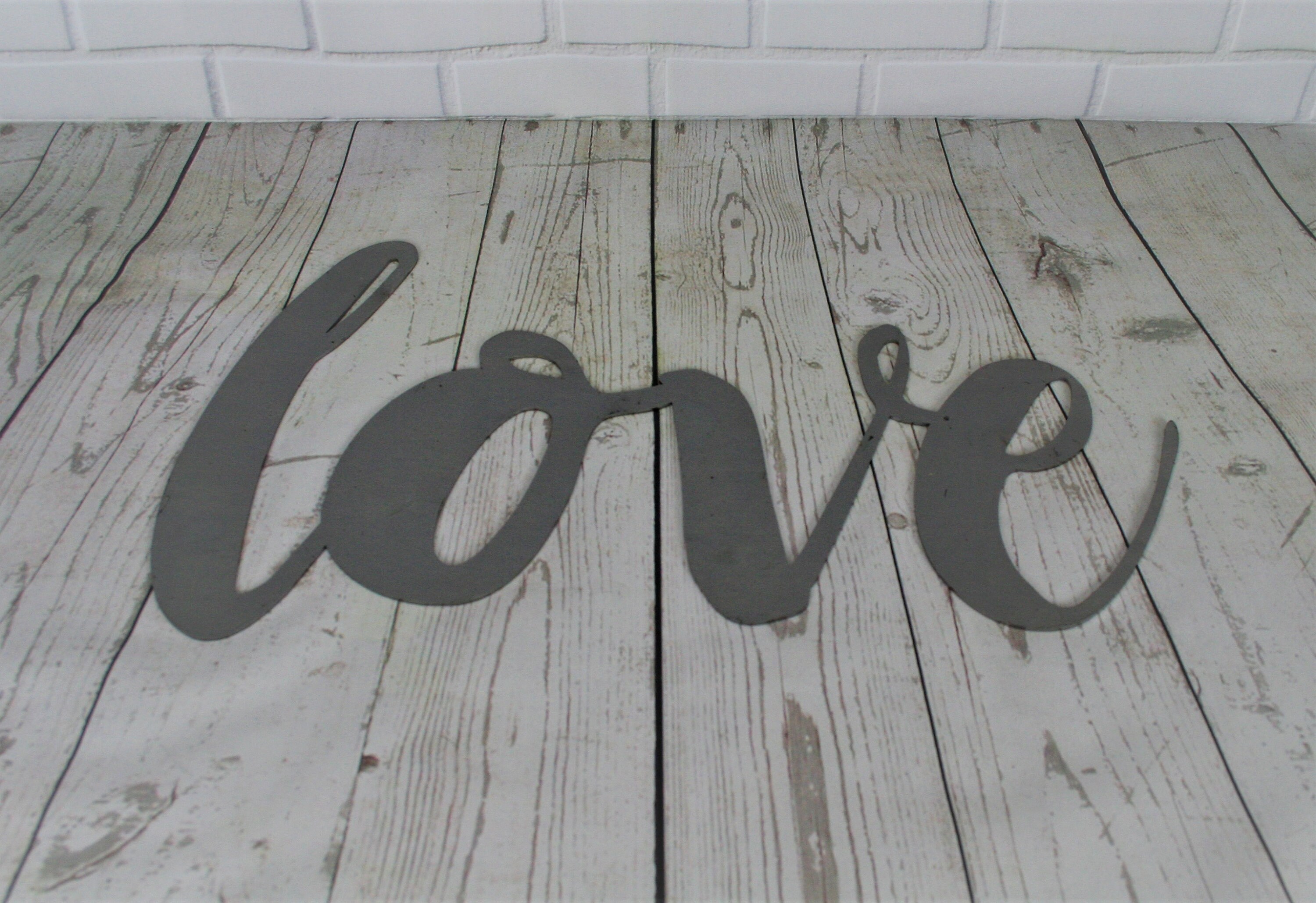 love script, love metal sign, metal word art, wedding gift, anniversary