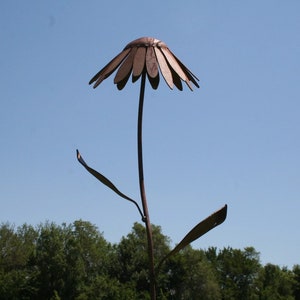 Metal Coneflower Stake 30 Inches Tall Rustic Rudbeckia image 6