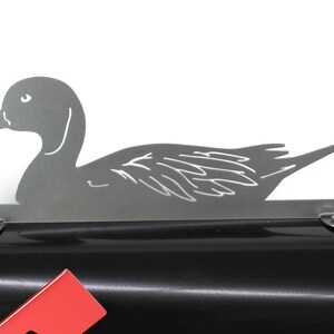 Mallard Duck Metal Mailbox Topper 5.25 Inches Tall - Does Not Include a Mailbox Hammered Dark Gray