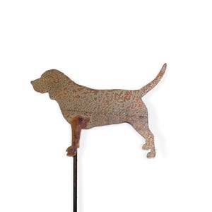 Beagle Dog Metal Stake 21 Inches Tall