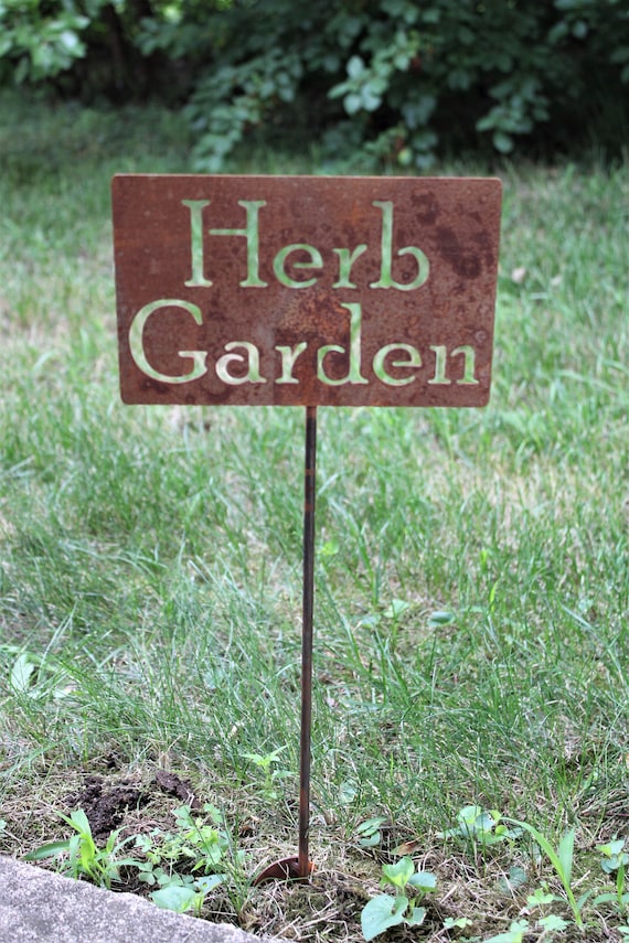 Herb Garden Metal Garden Stake 20 to 48 Inches Tall