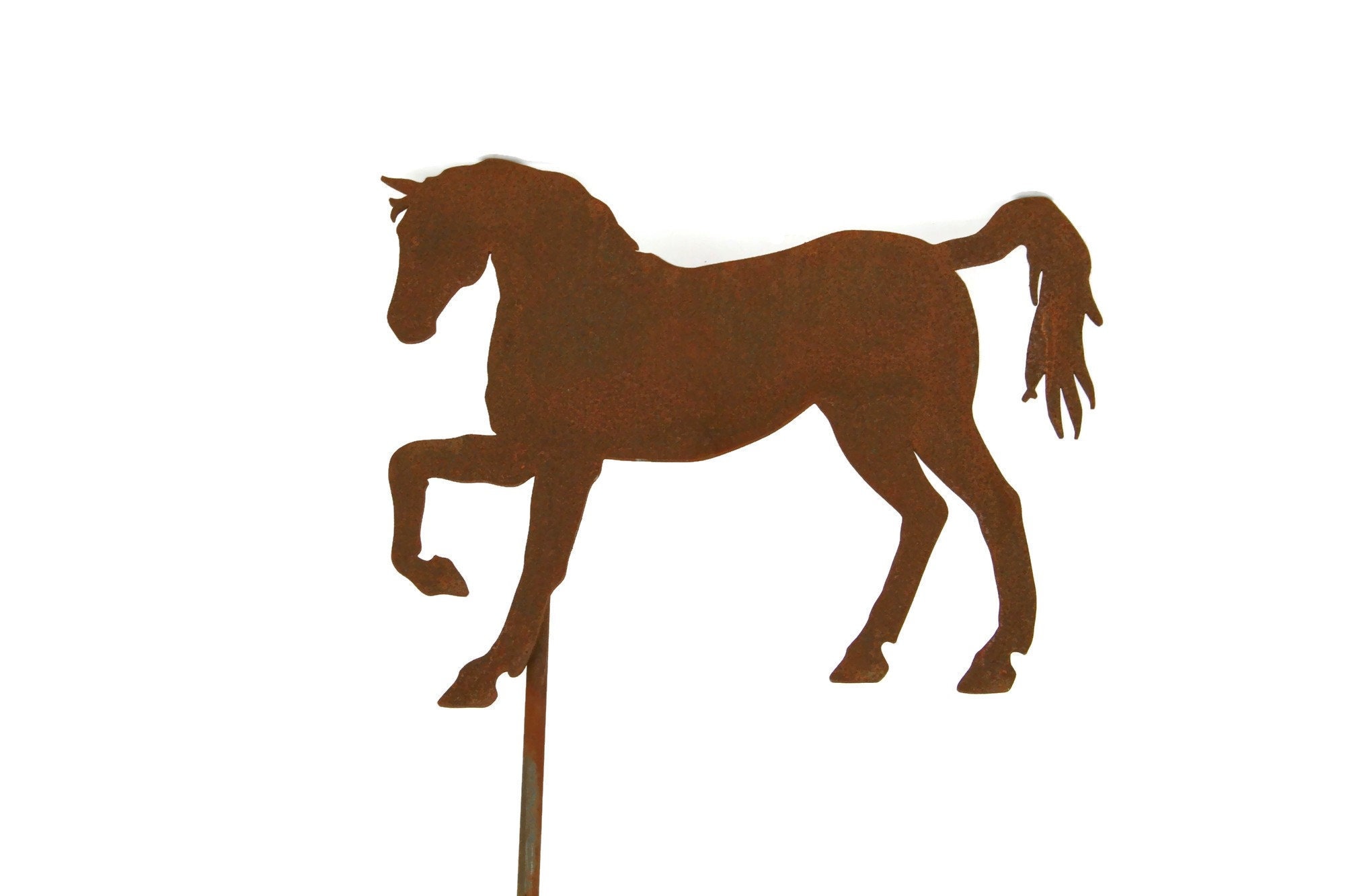 Horse Rustic Metal Yard and Garden Stake 21 Inches Tall
