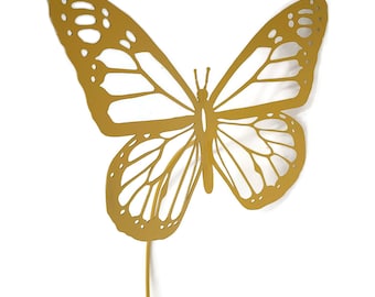 Monarch Butterfly Metal Garden Stake 34 Inches Tall