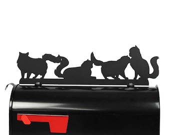 Persian Cats Metal Mailbox Topper 5.35 Inches Tall - Does Not Include a Mailbox