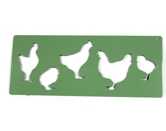 Metal Chicken Coop Sign 20 Inches Wide