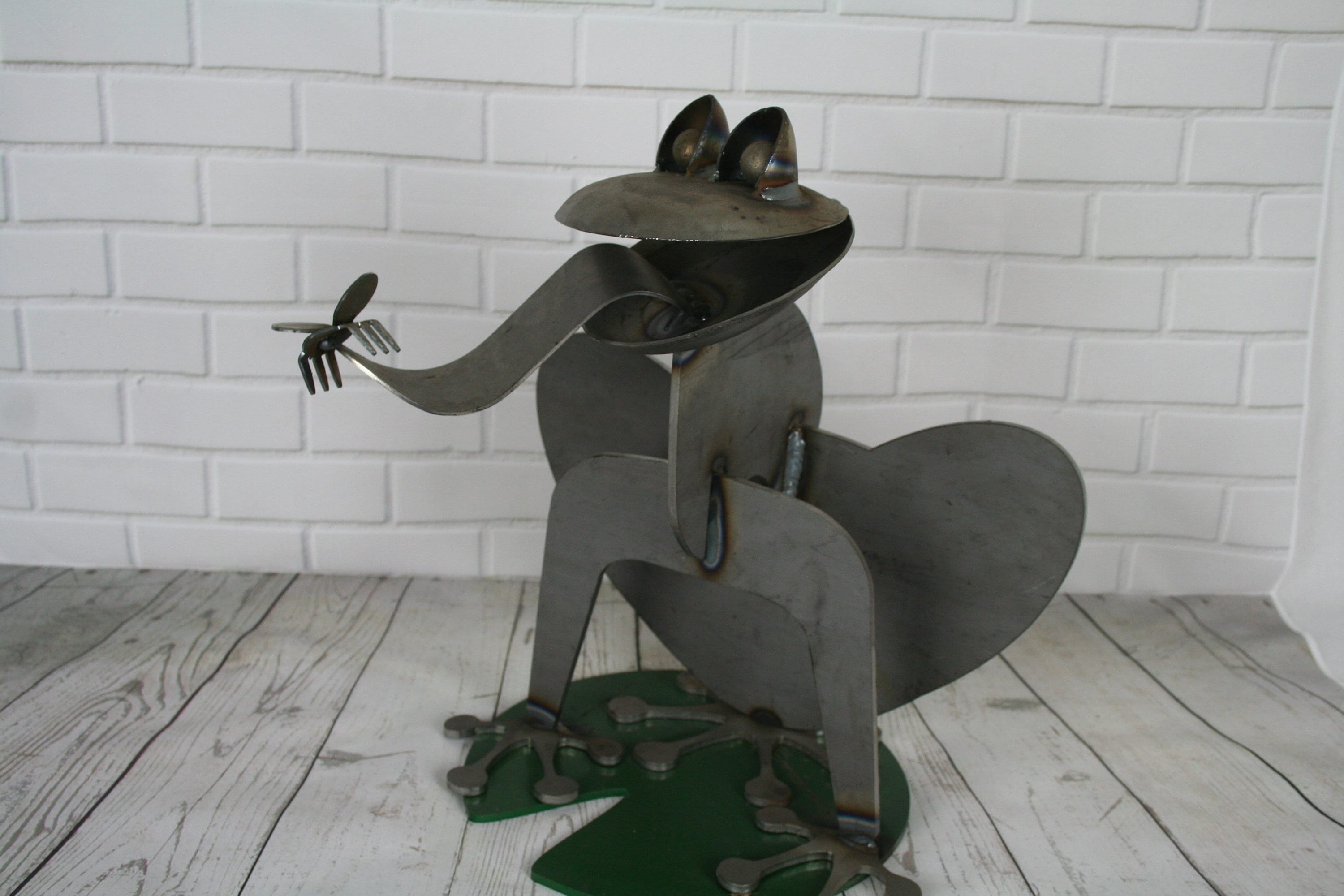 Giant Metal Frog, frog collector, metal garden frog, outdoor frog