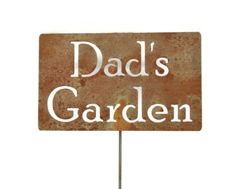 Dad’s Garden Sign - Etsy