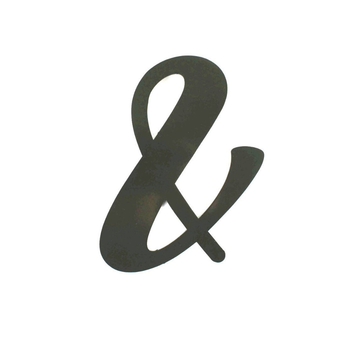 And & symbol ampersand Metal Steel Script Sign 4.5x6 Inches Word Art DIY  Paint Project Rustic or Powder Coated Finish -  Portugal