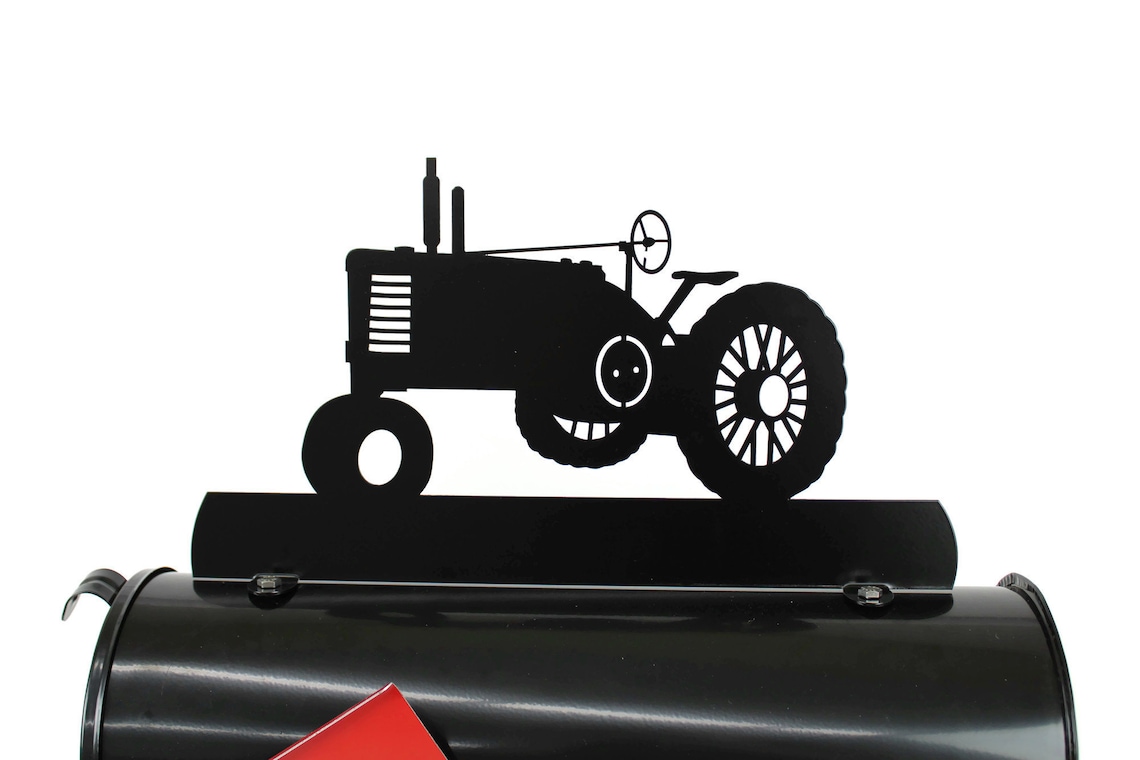 Vintage Tractor Mailbox Topper Metal Tractor Mailbox Top Etsy