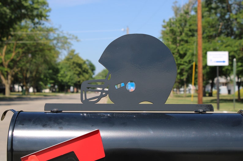 Football Team Helmet Metal Powder Coated Mailbox Topper Etsy