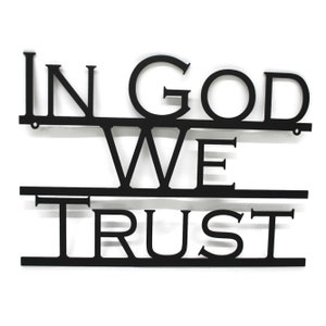 In God We Trust Metal Text Wall Art Sign 12x18.5 Inches
