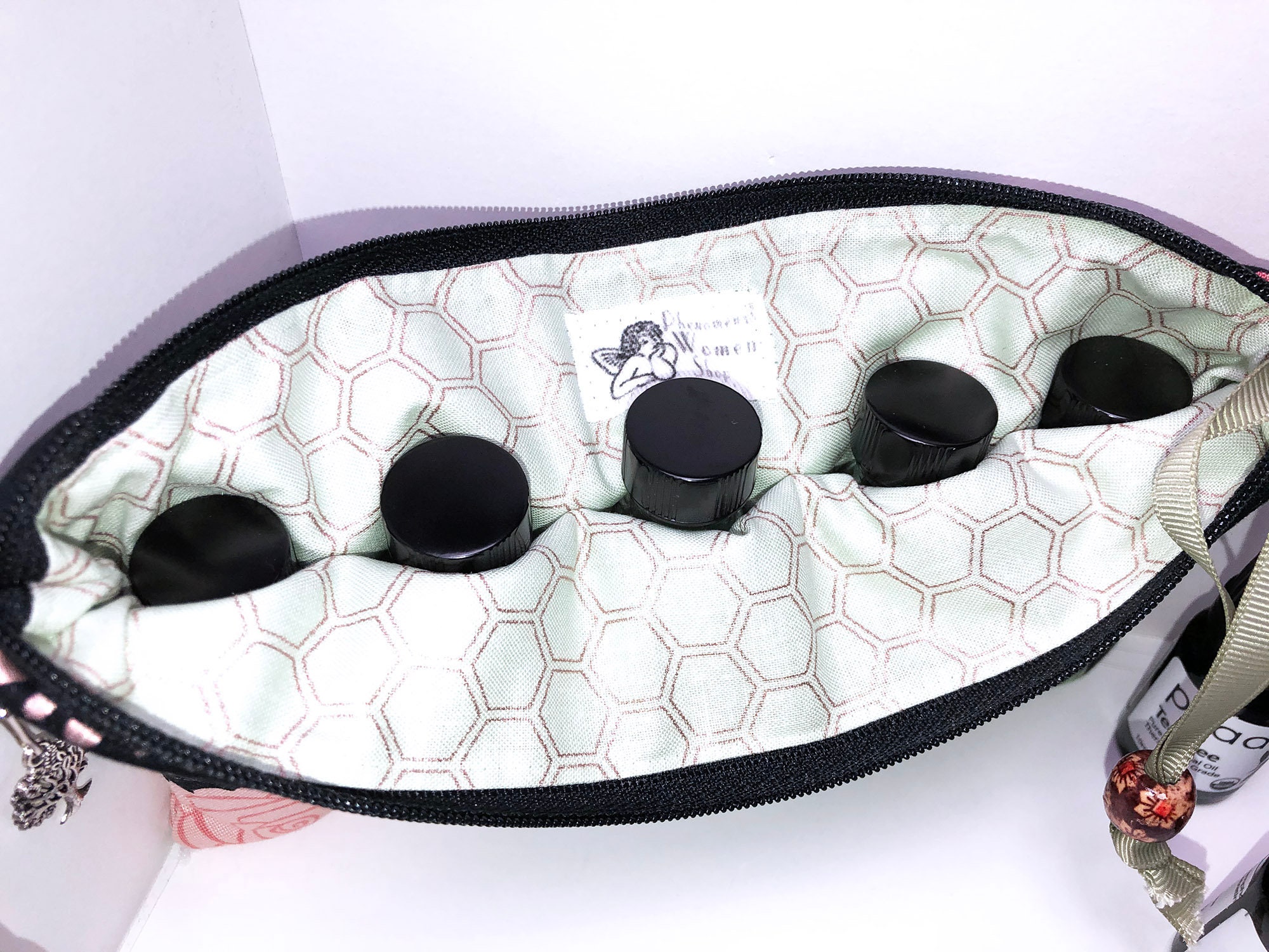 Black and Rose Essential Oils Bag Travel Bag Essential Oil Etsy