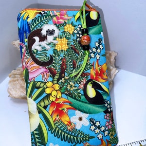 Tropical Jungle Double Eyeglass Case, Double Pocket Eyeglasses Case, 2 Pair Eyeglass Case, Double Glasses Case, Spectacle Case