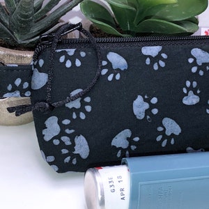 Rescue Inhaler Case, Clip-on Inhaler Pouch, Asthma Inhaler Holder, FREE Medical Alert Card, Caduceus Charm