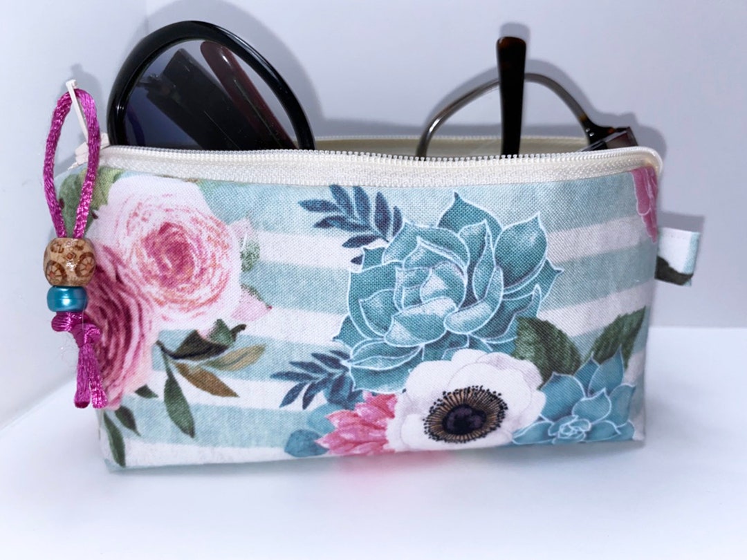 Double Glasses Case, 2 Pair Eyeglass Case, Double Glasses Case, Sunglasses, Fabric Eyeglasses