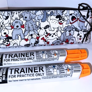 Very COOL PUPS EpiPen Pouch Insulated, 8x3 or 8x2 Wide Bottom Holds Injector 1 or 2 EpiPens, Emergency Card, Insulin Pen Case, Auto Injector