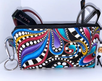 Pure Funk Double Eyeglass Case for Purse, Horizontal or Vertical Glasses Holder